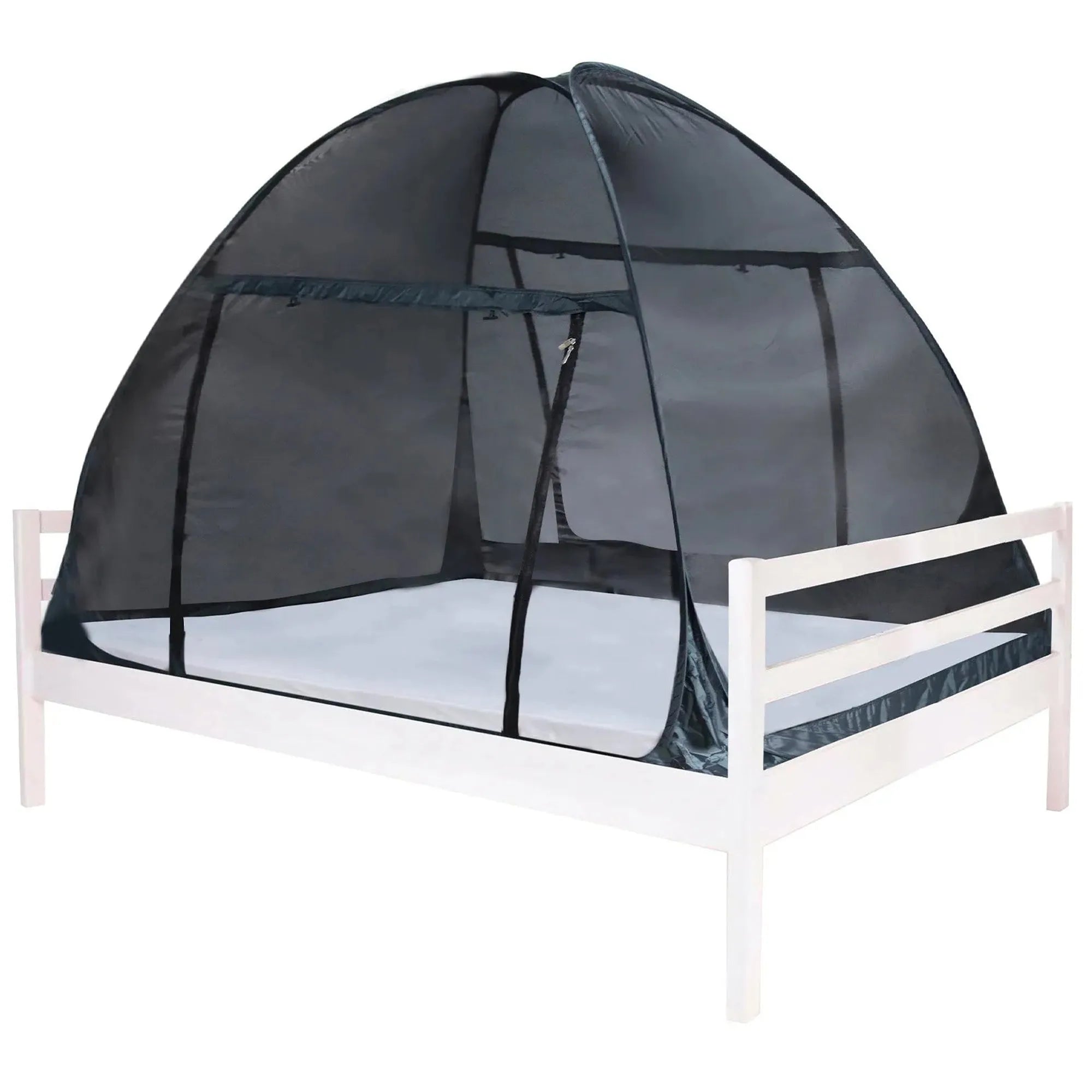 DERYAN Bedtent Pop Up klamboe Zwart- 200x180cm