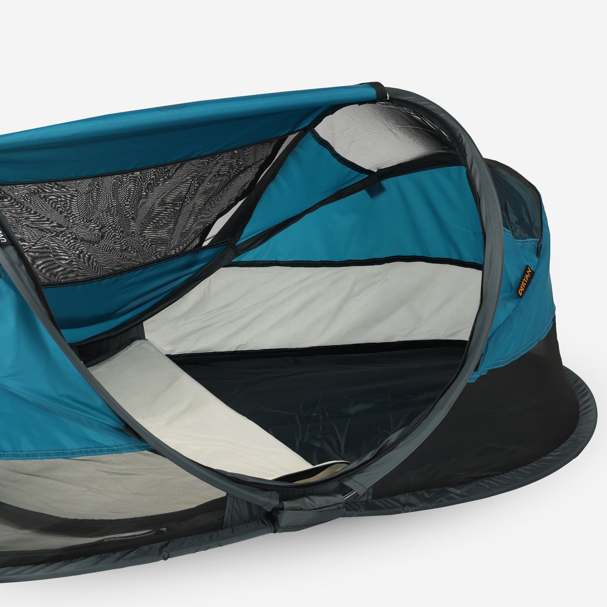 DERYAN Baby Luxe Campingbedje – Inclusief zelfopblaasbare matras - Ocean