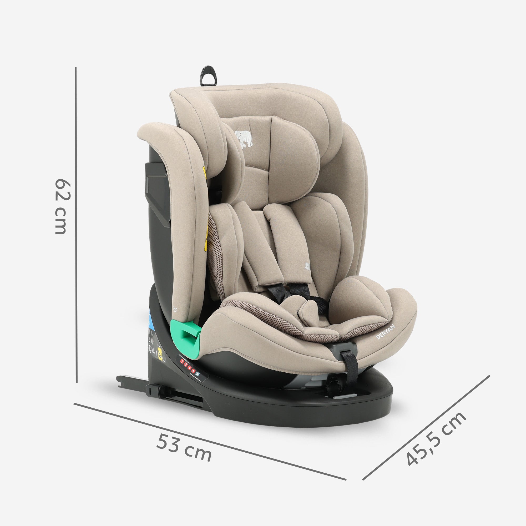 Colin Luxe I-size Autostoel - Groep 0-1-2-3 - Isofix - Draaibaar 360° - Nougat