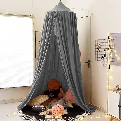 DERYAN Baby Mosquito Net Vintage 245cm - children's mosquito net - Canopy grey