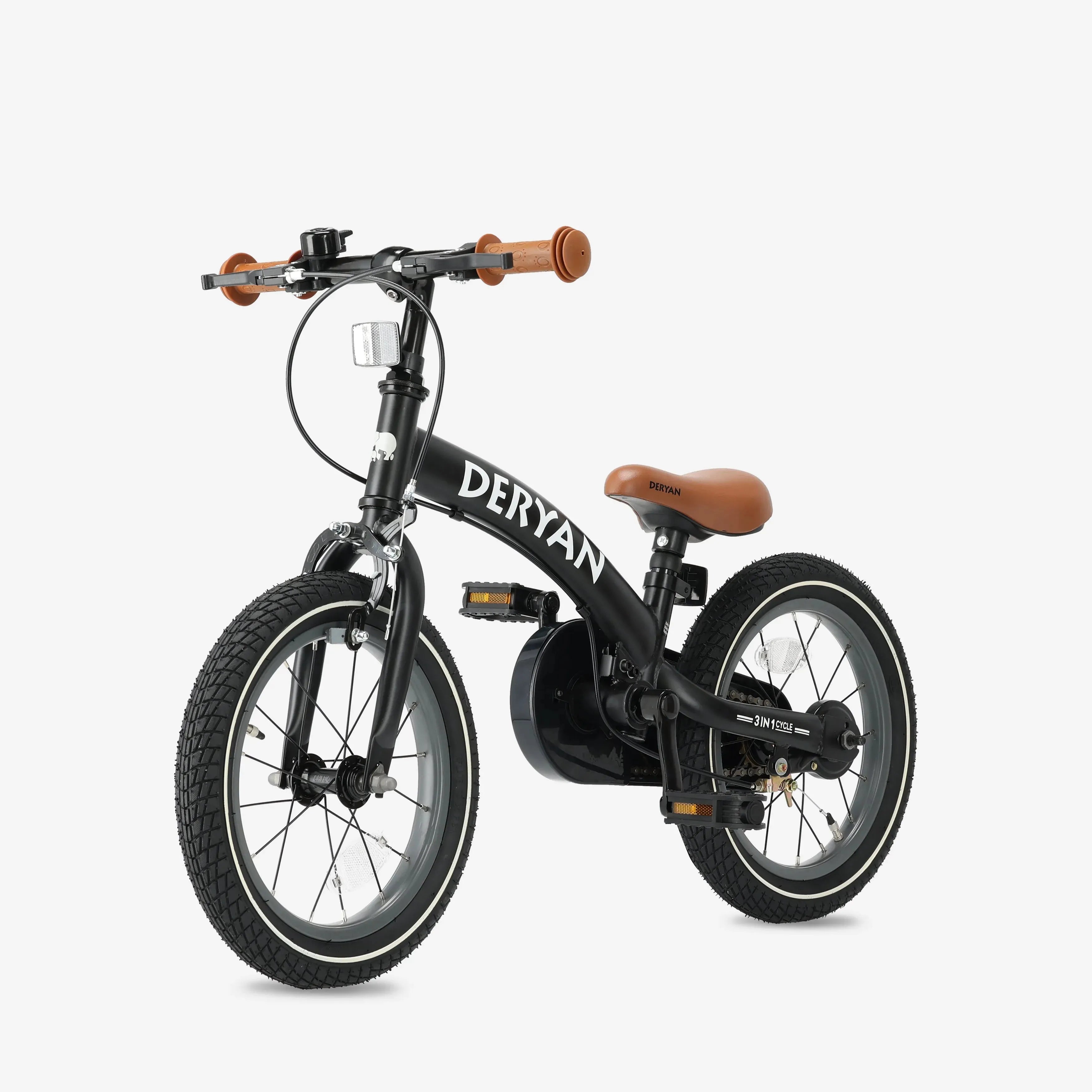 Luxe Kinderfiets 14 inch - 3 in 1 - loopfiets