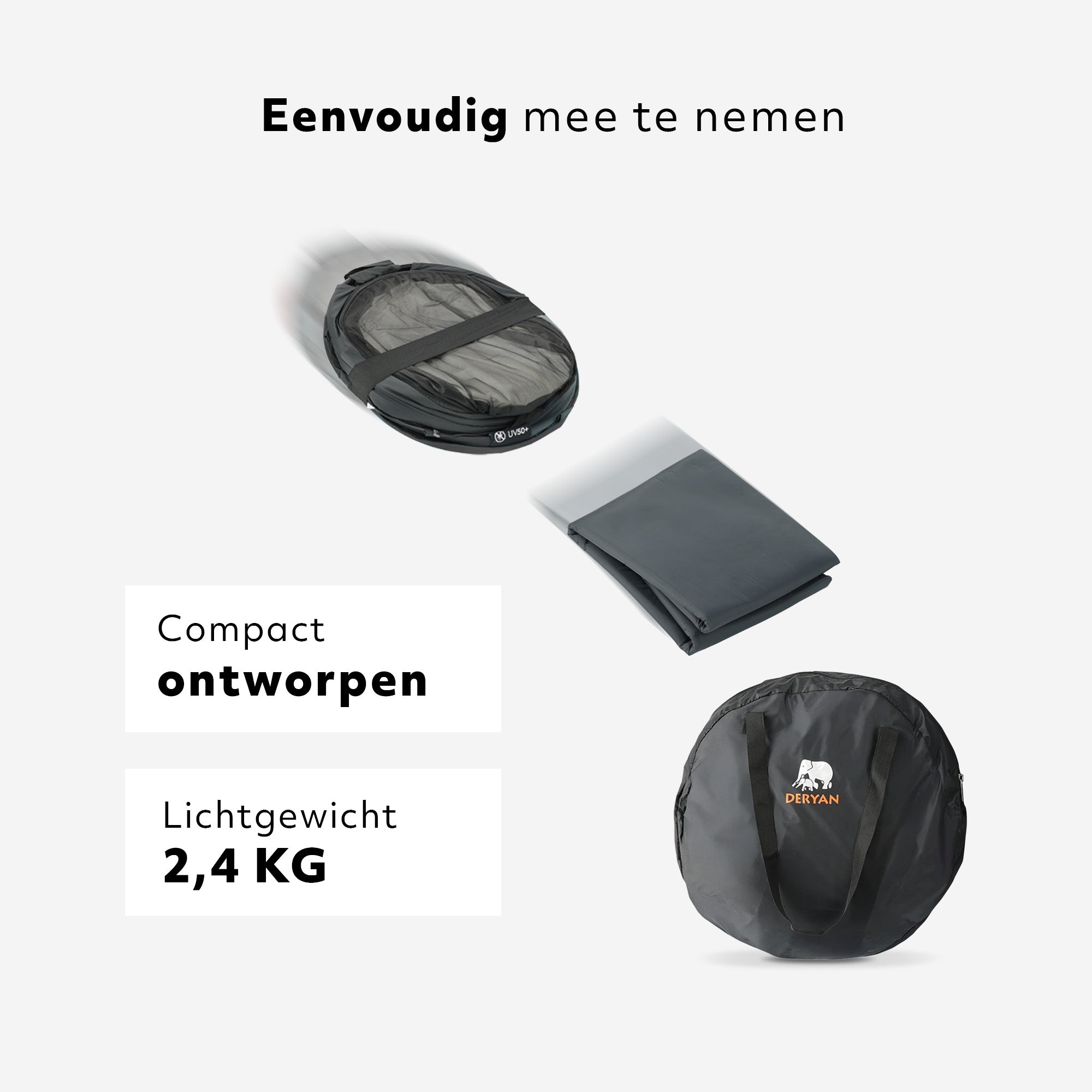 Deryan Peuter Luxe Campingbedje – Inclusief zelfopblaasbare matras - Black
