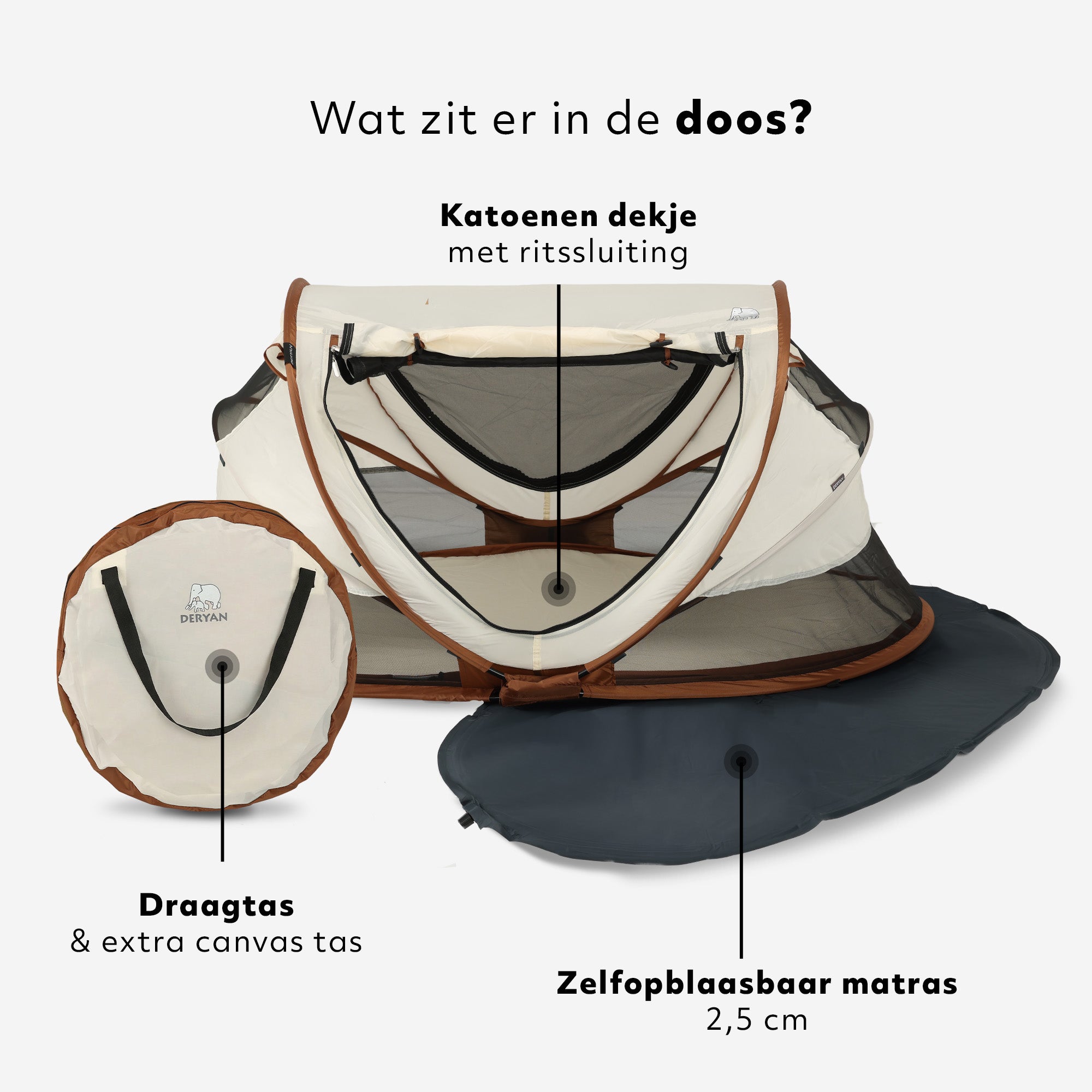 DERYAN Peuter Luxe Sand