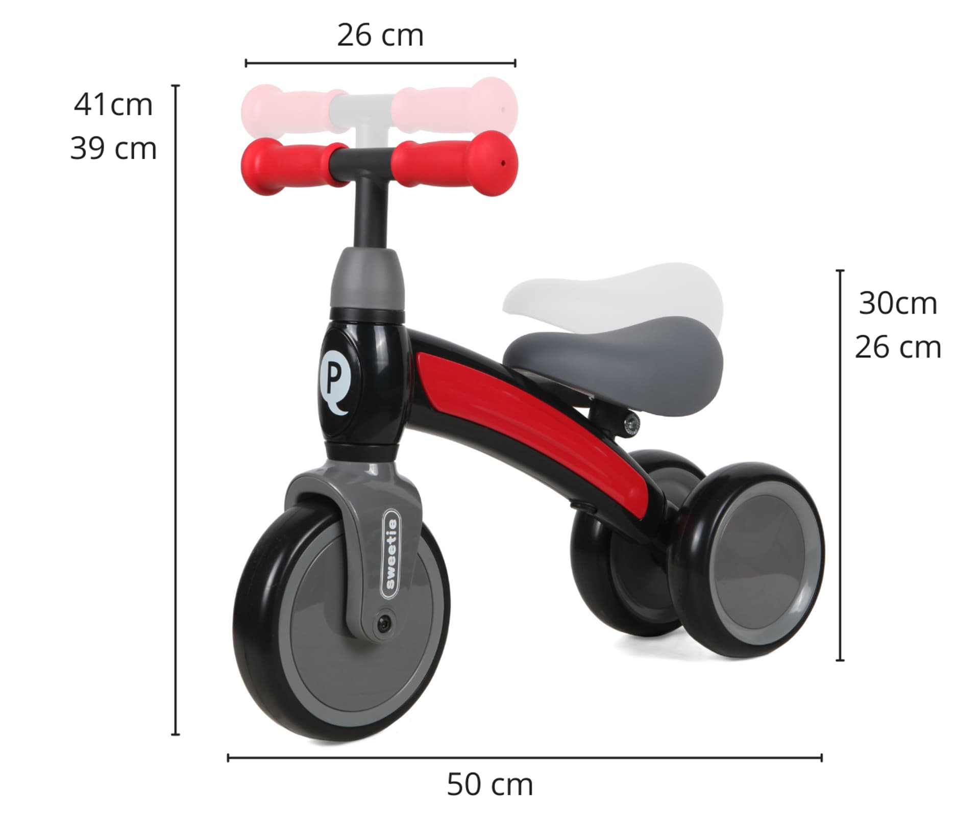 Vélo d'équilibre QPlay Sweetie Red