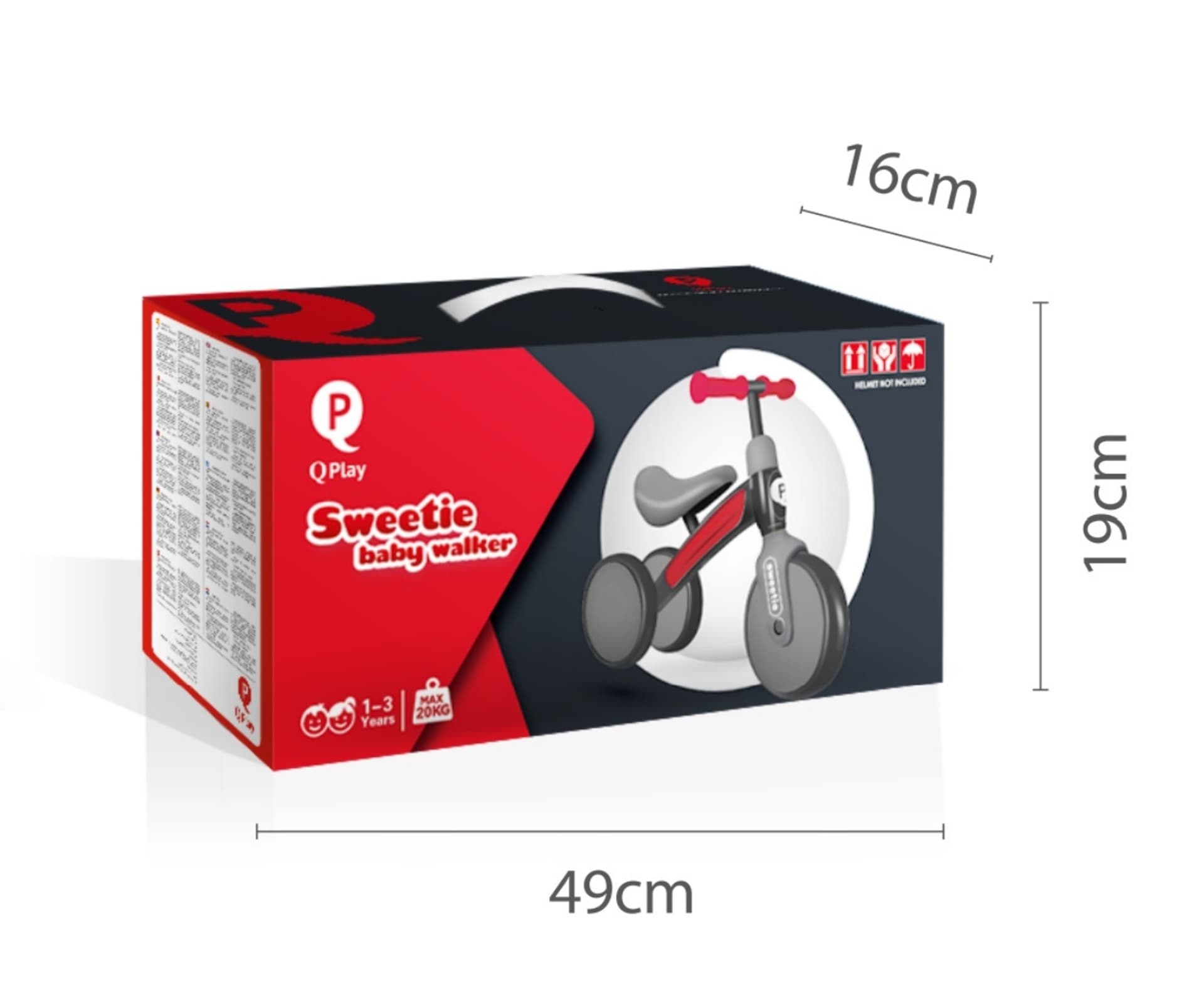 Vélo d'équilibre QPlay Sweetie Red