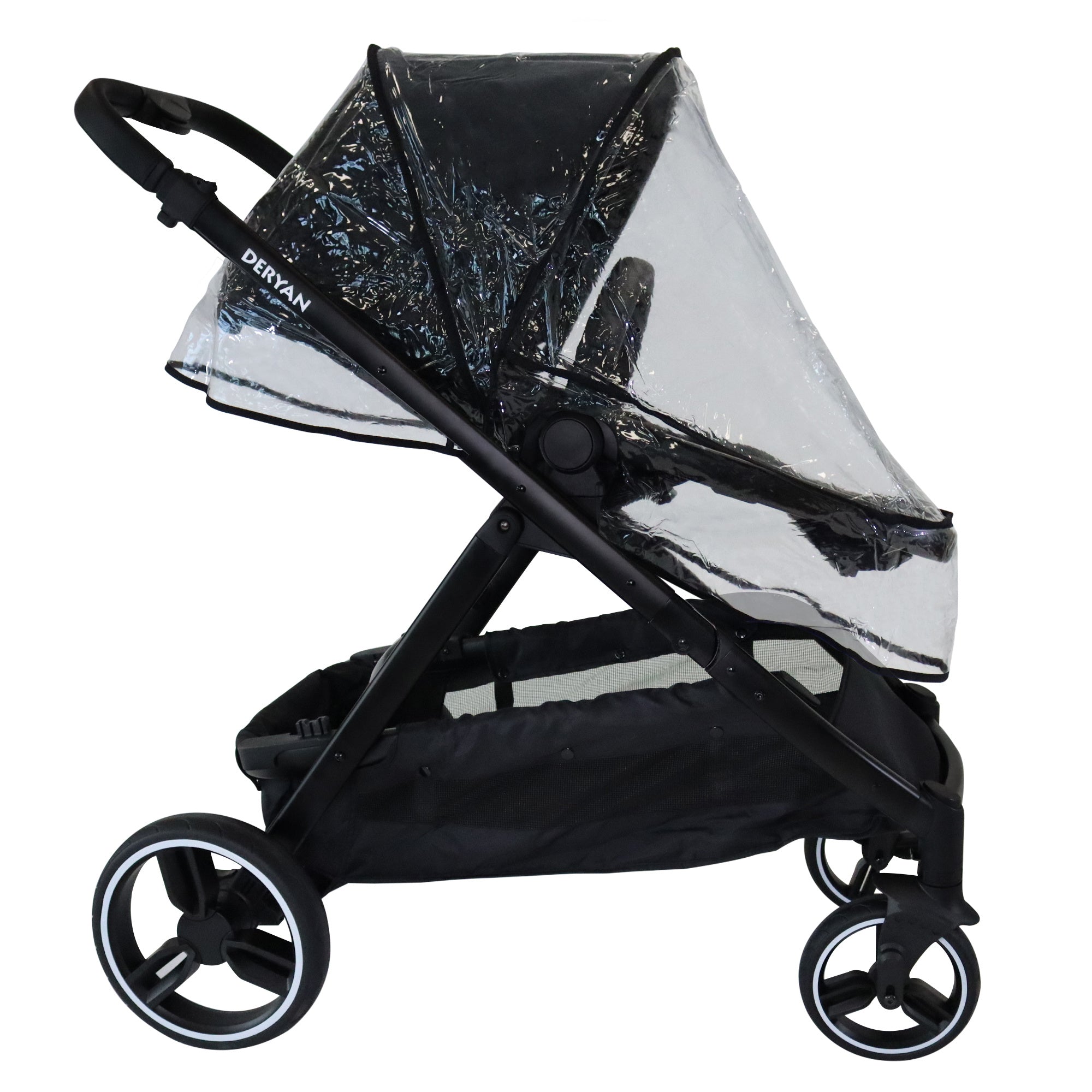 Deryan Evy Buggy Regenhoes - Transparant regenscherm voor kinderwagen - regenkap