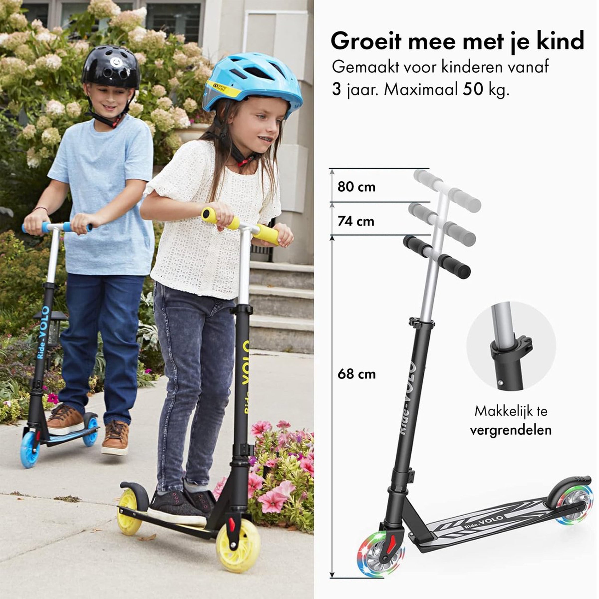 RideoVOLO Kinderstep Roze