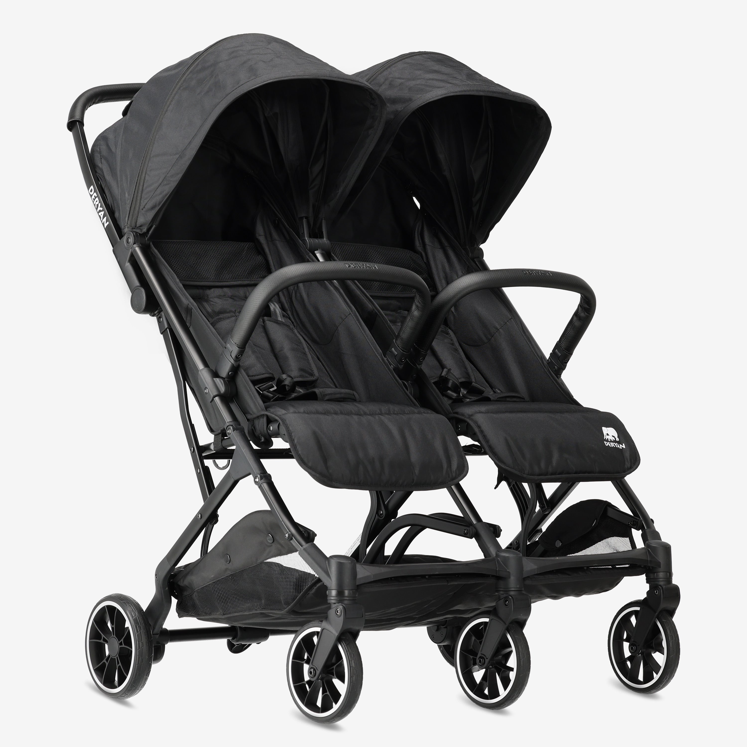 Deryan Luxe Rolo X2 Dubbele Buggy - Duo Buggy - Zwart