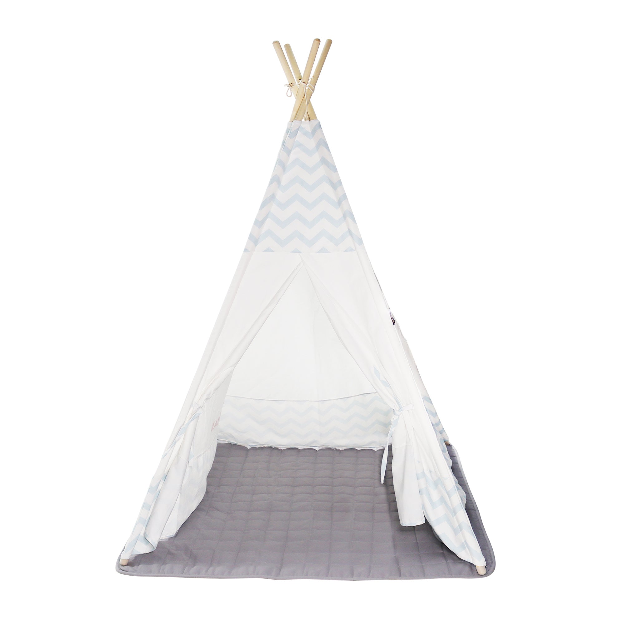 Deryan Luxe Tipi Tent - Wigwam Speeltent met ramen - 120x120x160cm - met kussen kleed