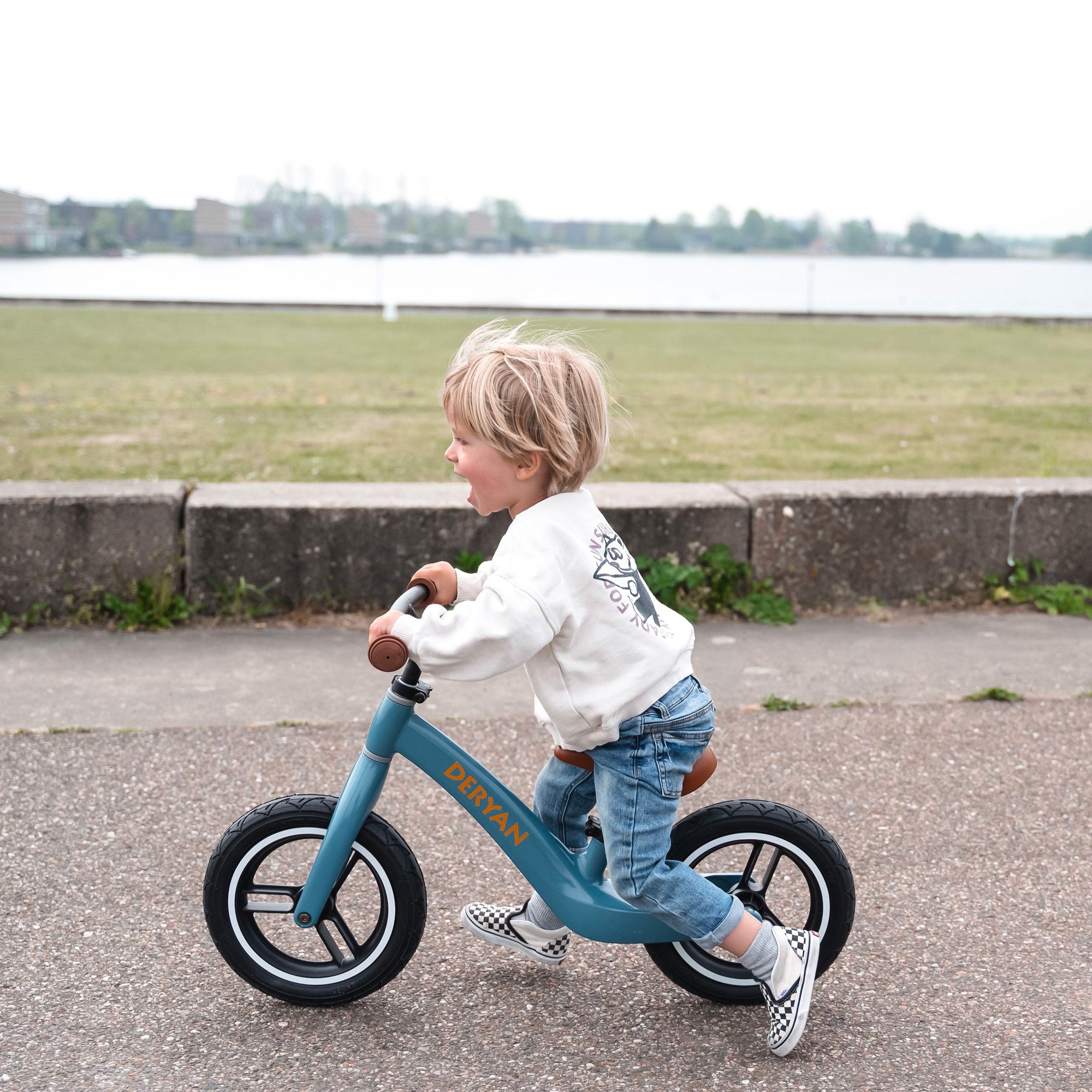 Deryan Loopfiets 12 Inch - Jongens en Meisjes - Sky Blue