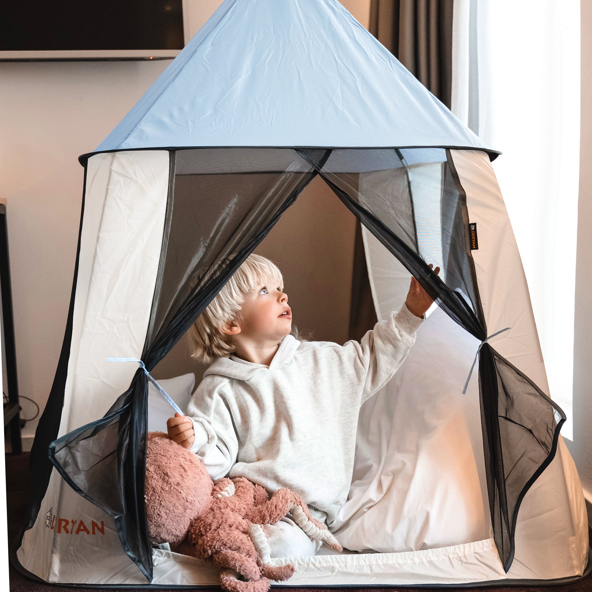 Deryan Luxe Speeltent voor Kinderen - Met bodem - Sky blue