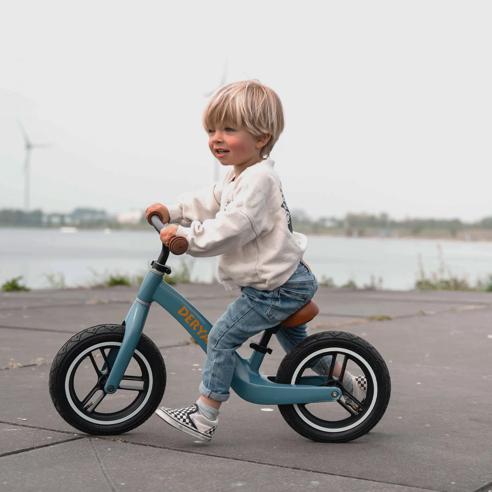 Deryan Loopfiets 12 Inch - Jongens en Meisjes - Sky Blue