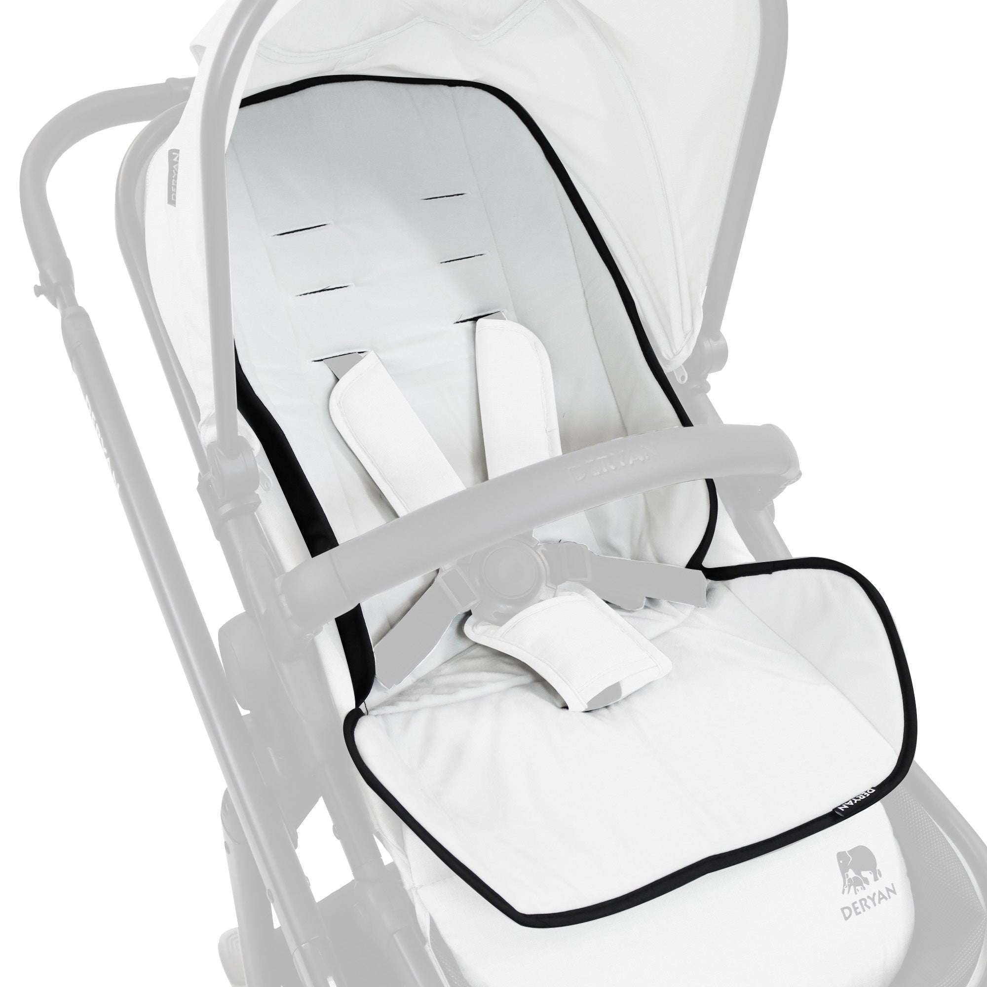 Deryan Inlegkussen voor Evy kinderwagen - Seat Liner - Cream